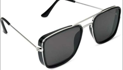 FORSEE Rectangular Sunglasses(For Men & Women, Black)