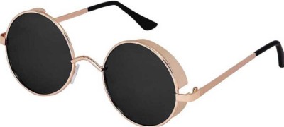 sunwear Round Sunglasses(For Women, Black)