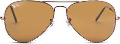 Ray-Ban Aviator Sunglasses(For Men, Brown)