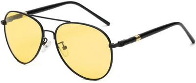 artrue Aviator, Over-sized Sunglasses(For Men & Women, Yellow)