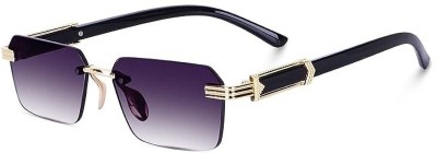 Sunglance Rectangular Sunglasses(For Men & Women, Black)