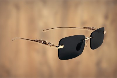 Niavaa Retro Square Sunglasses(For Men, Black)