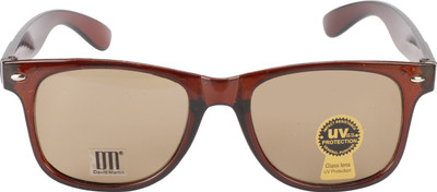 David Martin Wayfarer Sunglasses(For Men & Women, Brown)