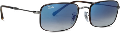 Ray-Ban Rectangular Sunglasses(For Men & Women, Blue)