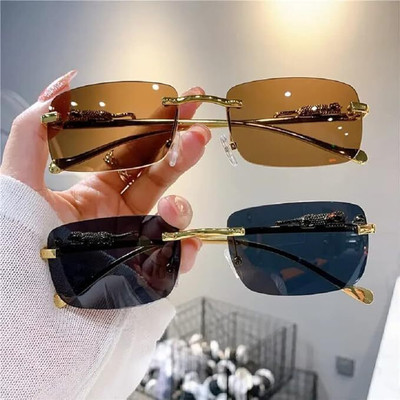 Dannilo Retro Square Sunglasses(For Men & Women, Golden)
