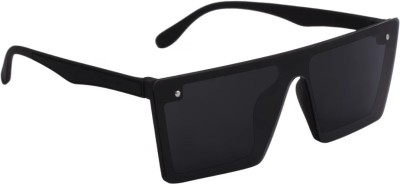 AGFashion Oval, Wayfarer, Rectangular, Aviator, Spectacle , Over-sized Sunglasses(For Men, Black)