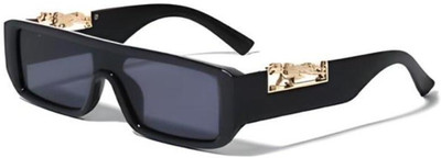Accentz Rectangular Sunglasses(For Boys & Girls, Black)