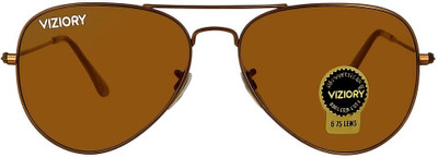 Viziory Aviator Sunglasses(For Men & Women, Brown)