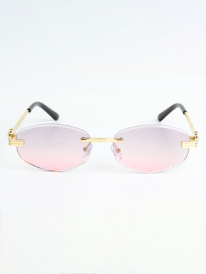 Ted Smith Oval Sunglasses(For Men & Women, Purple)