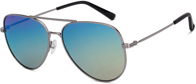 john jacobs Aviator Sunglasses(For Men & Women, Blue)