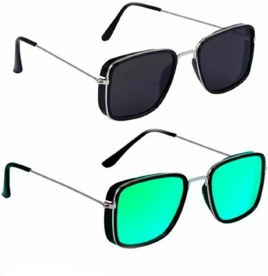 DEPARTED Rectangular Sunglasses(For Boys & Girls, Multicolor)