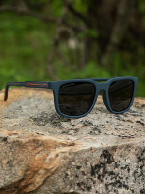 ROYAL SON Retro Square Sunglasses(For Men, Black)