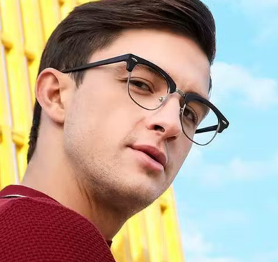 SPECTORA Retro Square, Spectacle , Clubmaster, Cat-eye Sunglasses(For Men & Women, Clear)