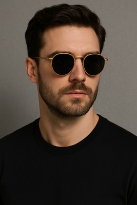 Zeemork Oval, Retro Square Sunglasses(For Men & Women, Black)
