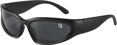 ROZZETTA CRAFT Wrap-around Sunglasses(For Men & Women, Black)