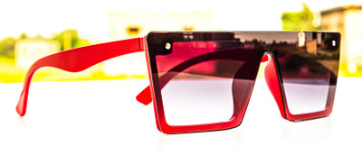 jiebo Rectangular Sunglasses(For Men, Black)