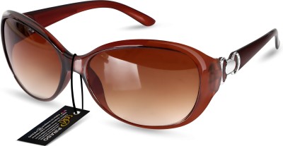 PIRASO Oval Sunglasses(For Women, Brown)