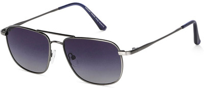 VINCENT CHASE by Lenskart Rectangular Sunglasses(For Men & Women, Blue)