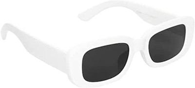 wizara Rectangular Sunglasses(For Men & Women, Black)