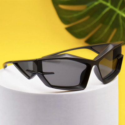 eyedens Wrap-around Sunglasses(For Men & Women, Black)