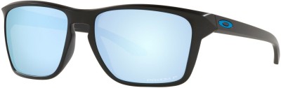 OAKLEY Rectangular Sunglass(For Men, Blue)