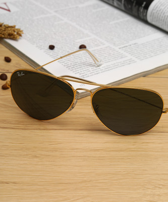 Ray-Ban Aviator Sunglasses(For Men, Green)