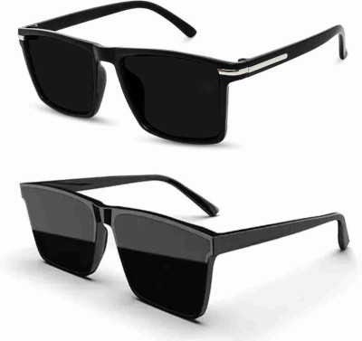 WEARWISE Rectangular Sunglasses(For Men & Women, Clear)