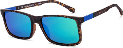 john jacobs Rectangular Sunglasses(For Men & Women, Green)