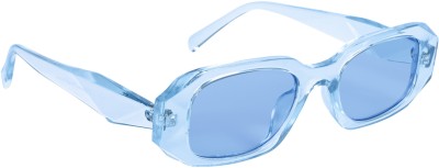 NuVew Rectangular Sunglasses(For Men & Women, Blue)