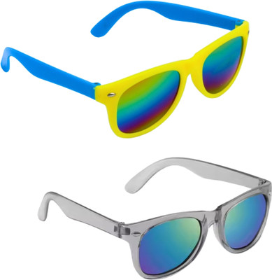 Neska Moda Wayfarer, Rectangular Sunglasses(For Boys & Girls, Multicolor)