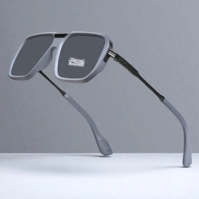 artrue Rectangular, Aviator Sunglasses(For Men & Women, Black)