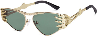 VINCENT CHASE Rectangular Sunglasses(For Men & Women, Green)