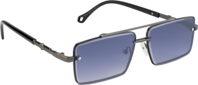 Fair-x Rectangular Sunglasses(For Men & Women, Grey)