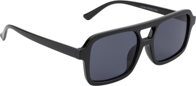 Roadster Retro Square Sunglasses(For Men & Women, Black)