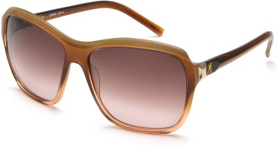 GUESS Rectangular Sunglasses(For Men & Women, Brown)