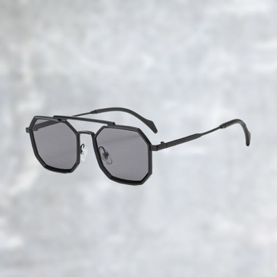 SpadeAces Retro Square Sunglasses(For Men & Women, Black)