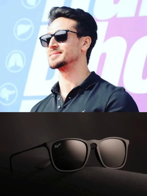 RESIST EYEWEAR Wayfarer, Rectangular Sunglasses(For Men & Women, Black)