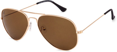 VINCENT CHASE by Lenskart Aviator Sunglasses(For Men & Women, Brown)