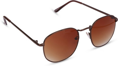 Sunnies Rectangular Sunglasses(For Men & Women, Brown)