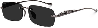 Supreno Rectangular Sunglasses(For Women, Black)