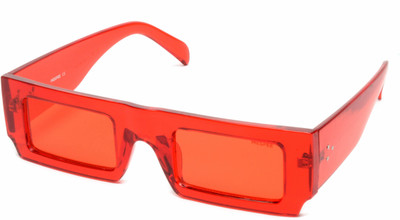 MESPEE Rectangular Sunglasses(For Men & Women, Red)