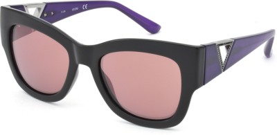 GUESS Rectangular Sunglasses(For Women, Blue)