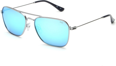 FILA Retro Square Sunglasses(For Men, Blue)
