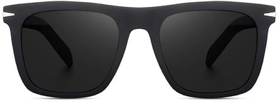 VALWICK Retro Square Sunglasses(For Men & Women, Black)