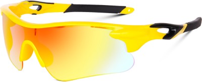 Eymen I Sports, Wrap-around Sunglasses(For Men & Women, Yellow)