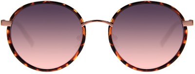 Chilli Beans Round Sunglasses(For Women, Pink)