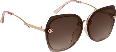 AISLIN Butterfly, Over-sized Sunglasses(For Women, Brown)