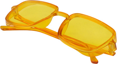 TheWhoop Rectangular Sunglasses(For Men & Women, Yellow)