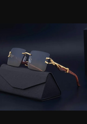 Zeemork Retro Square Sunglasses(For Men & Women, Black)