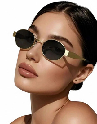 RYB Oval Sunglasses(For Men & Women, Multicolor)